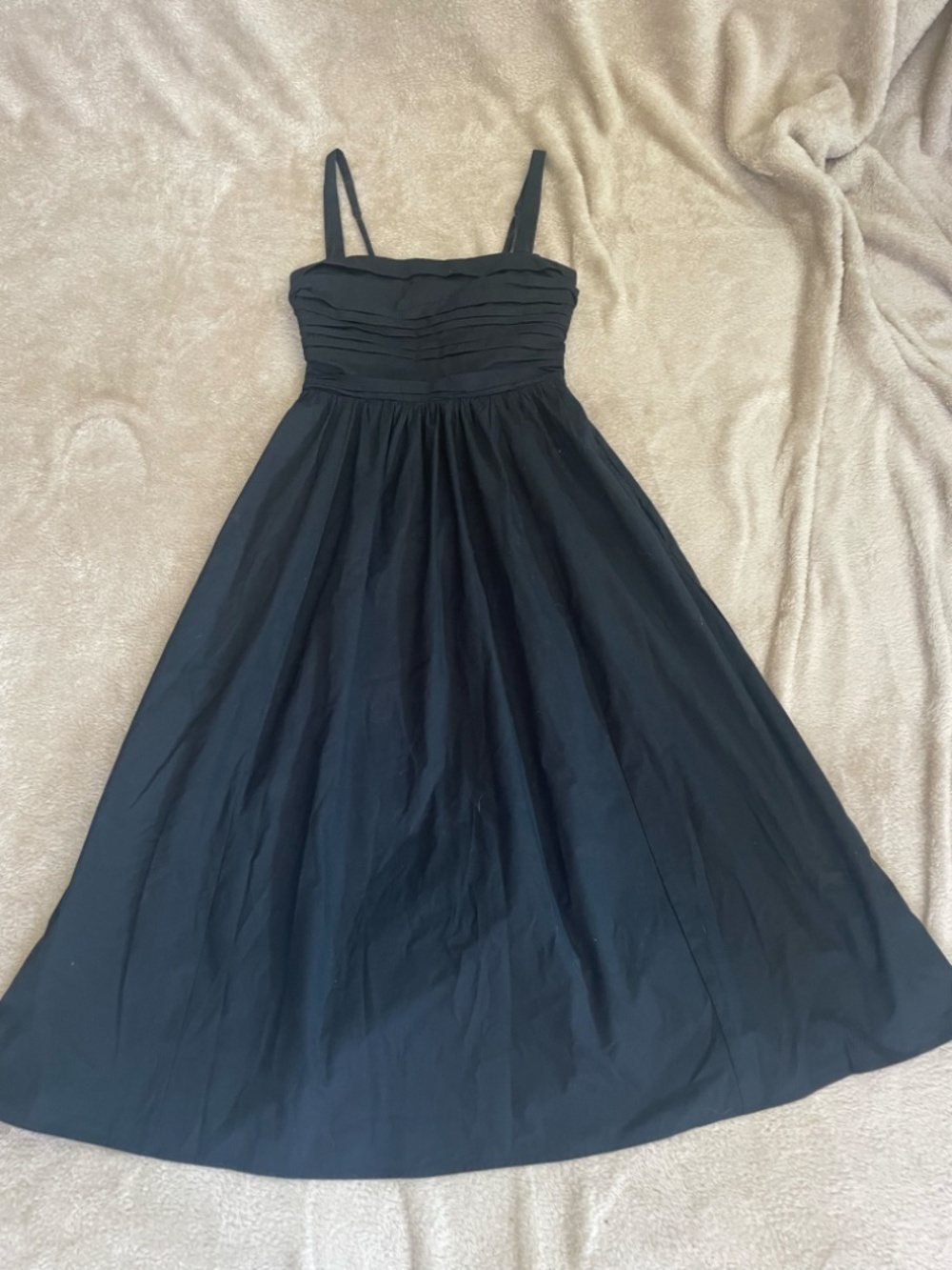 Abercrombie & Fitch Black Midi Dress with Spaghetti Straps